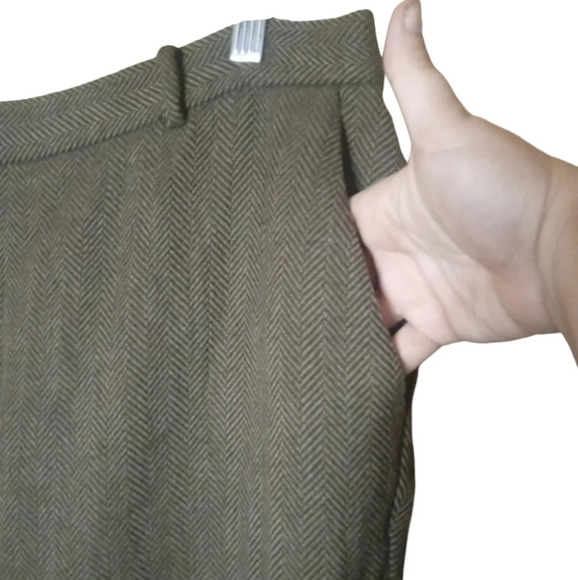 Lauren Ralph Lauren 100% Wool Herringbone Lined Trousers Pockets Size 20W - Picture 6 of 9